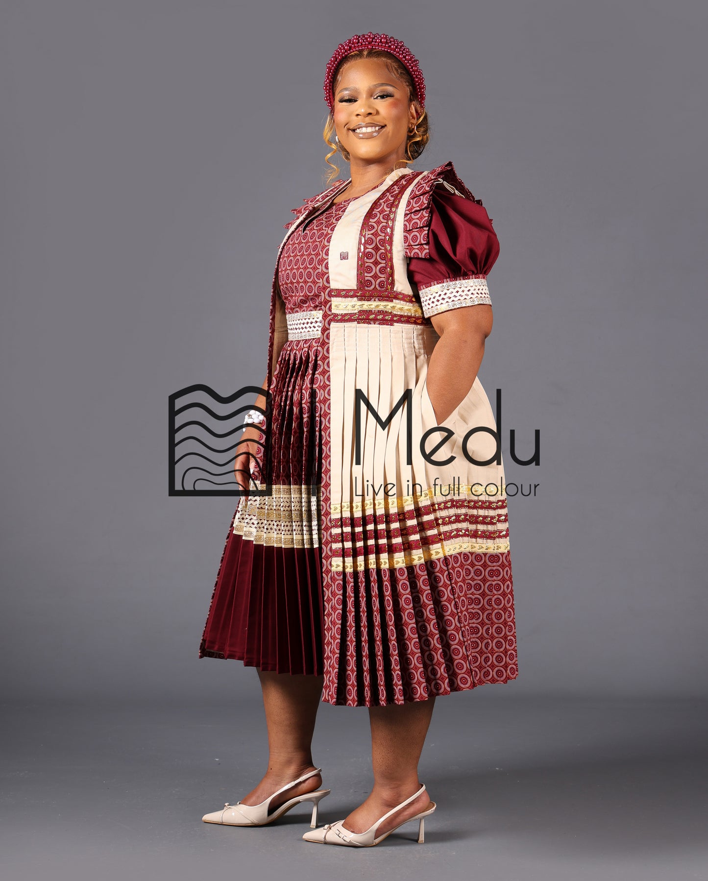 Ntsoaki Bridal Set in Maroon