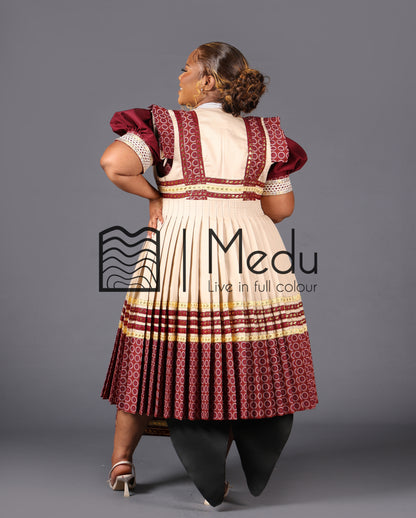 Ntsoaki Luxe Bridal Set in Maroon