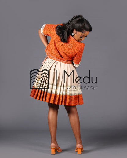 Makgabo Mini Set in Beige and Orange