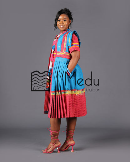 Manoko Bespoke Set in Pink and Turquoise