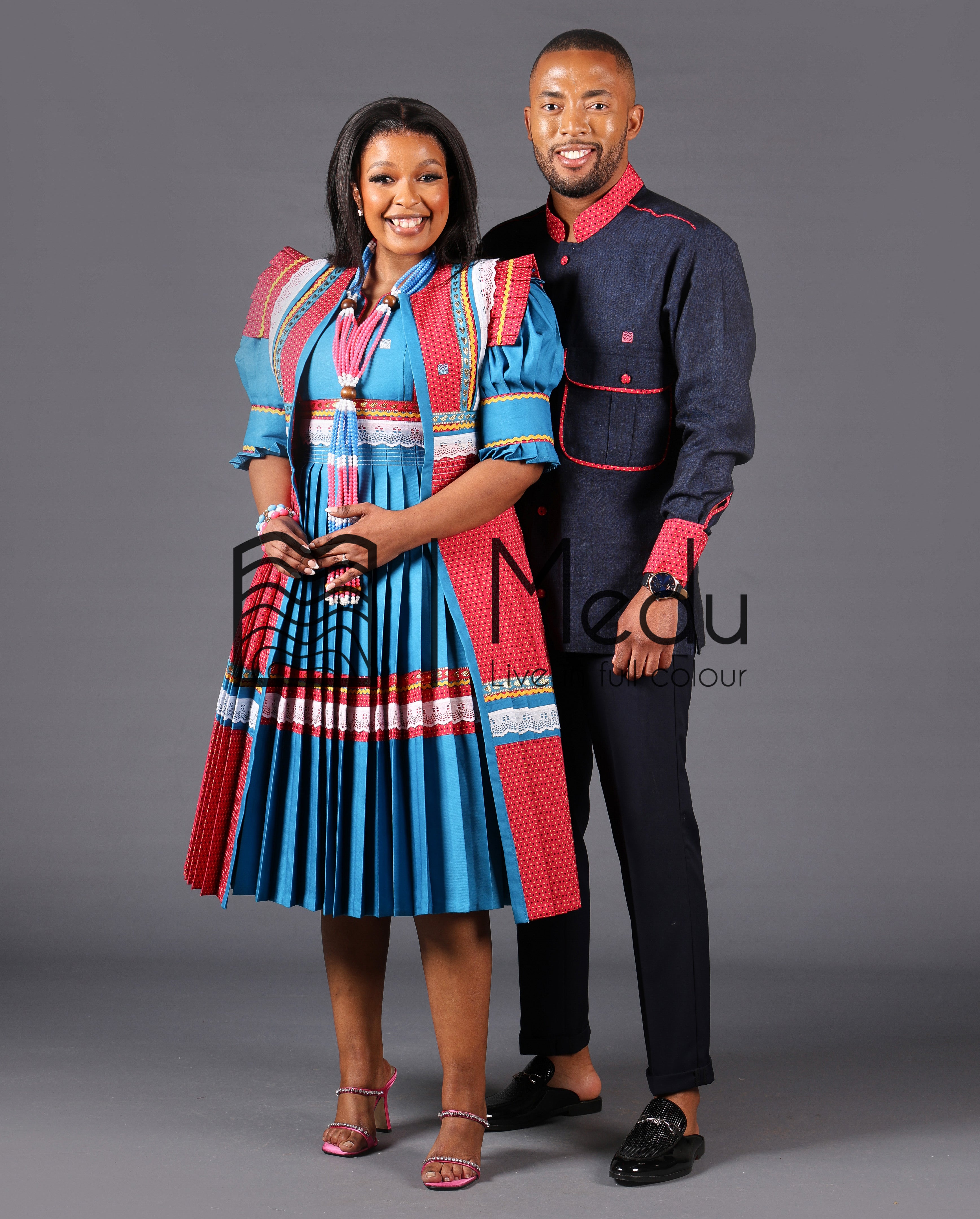 His & Hers: Mogoshadi Bridal Set in Manoko Pink – MEDU by Sepedi Bapedi