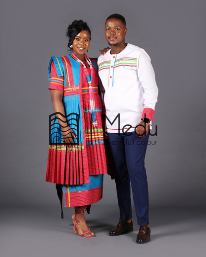 His & Hers: Boledi Bespoke Bridal Set Pink and Turquoise