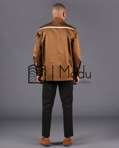 Kwena Luxe Safari Shirt in Brown