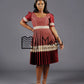 Mmashela Giant Bow Midi Dress in Maroon