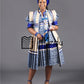 Mogoshadi Pleated Bridal Set in Blue Print