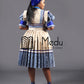 Mogoshadi Pleated Bridal Set in Blue Print