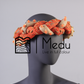 Braided Hairband Orange and Beige