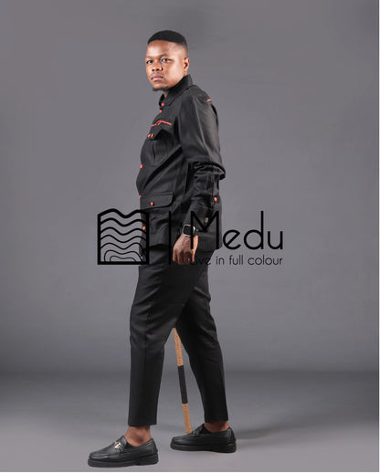 Kwena Luxe Safari Shirt with Trimmings