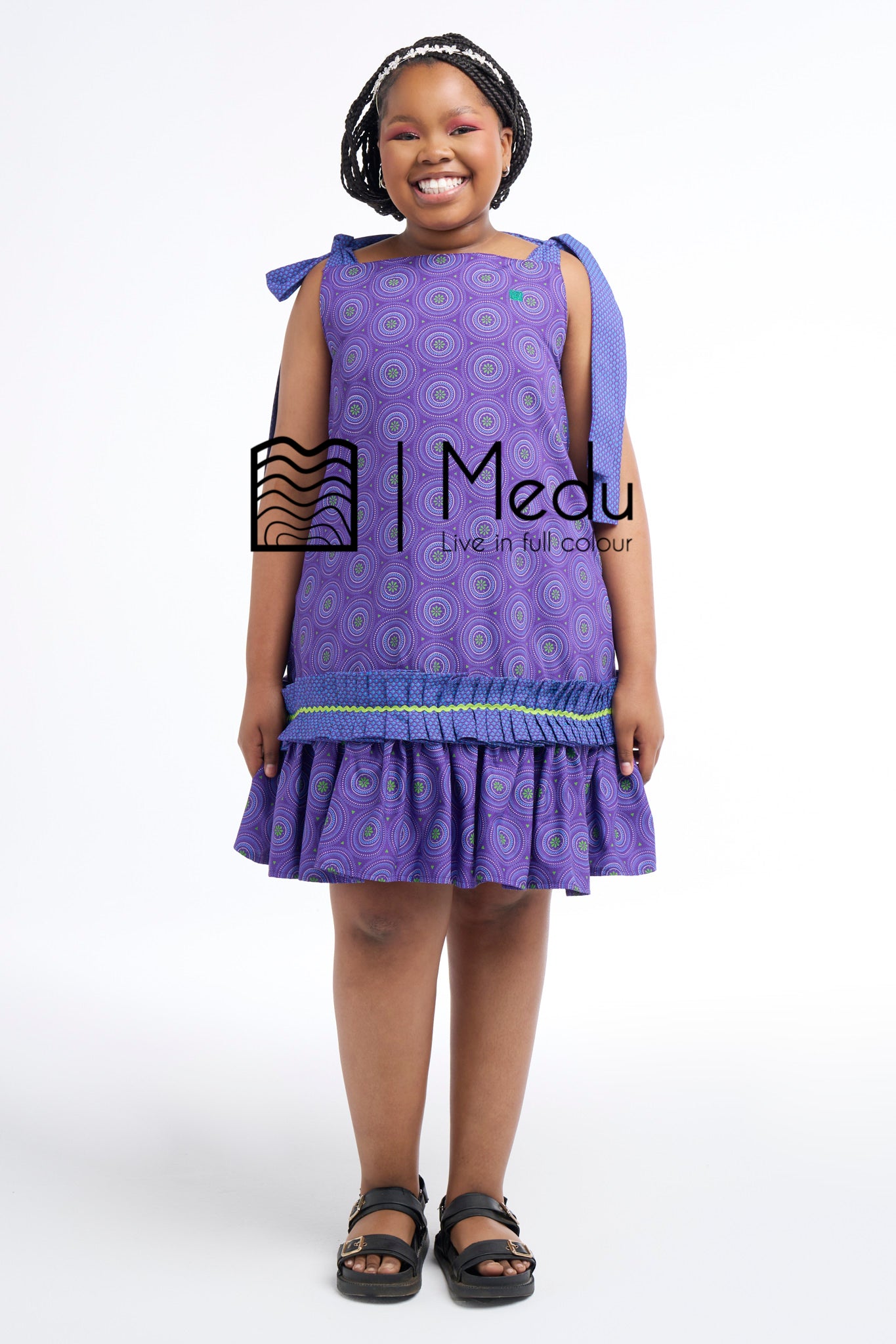 Kiddies Lethabo Yoke Dress Purple
