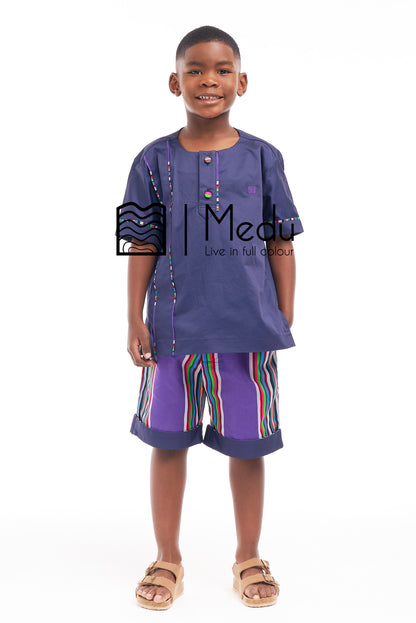 Kiddies Takalani Shirt And Shorts Set Purple