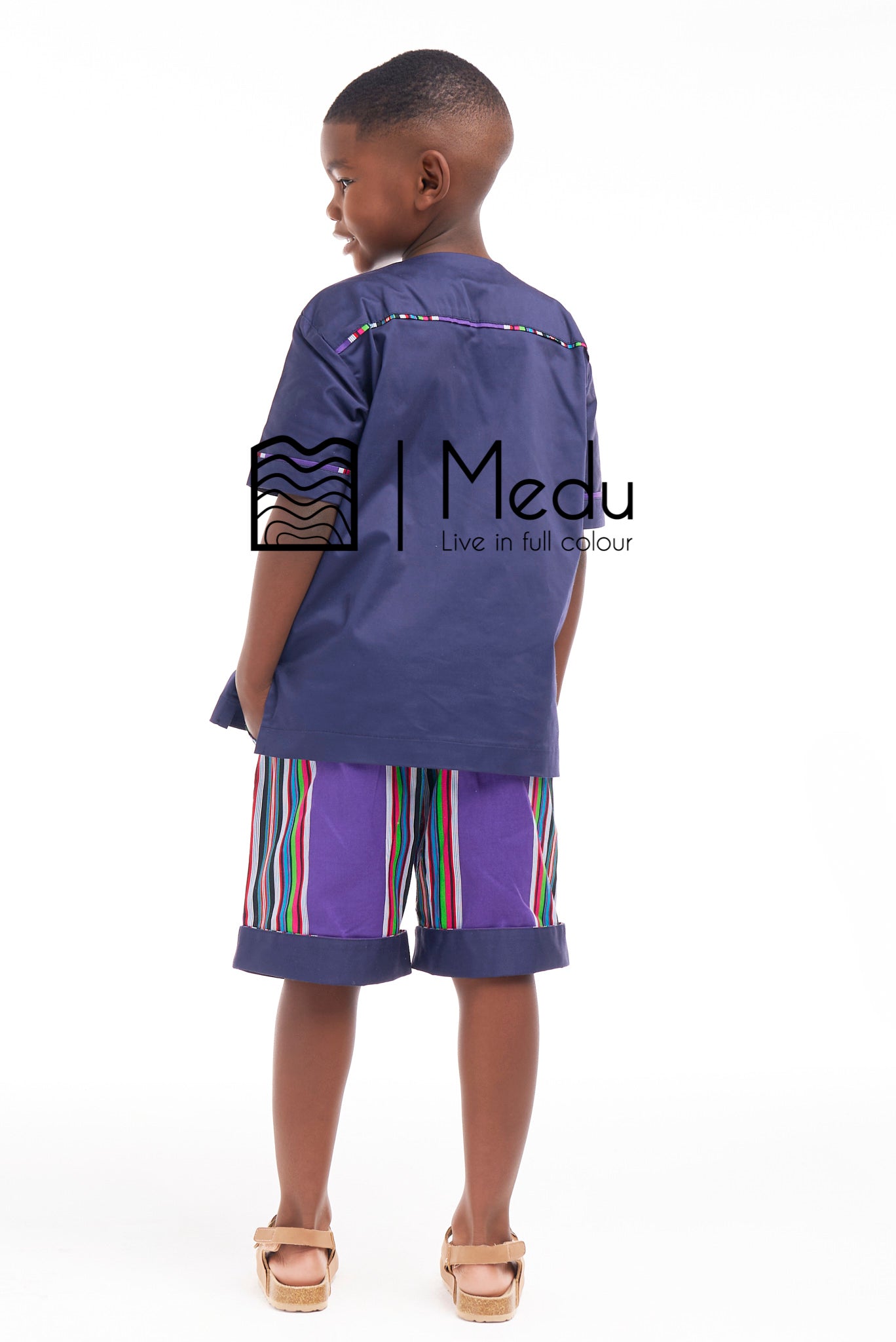 Kiddies Takalani Shirt And Shorts Set Purple