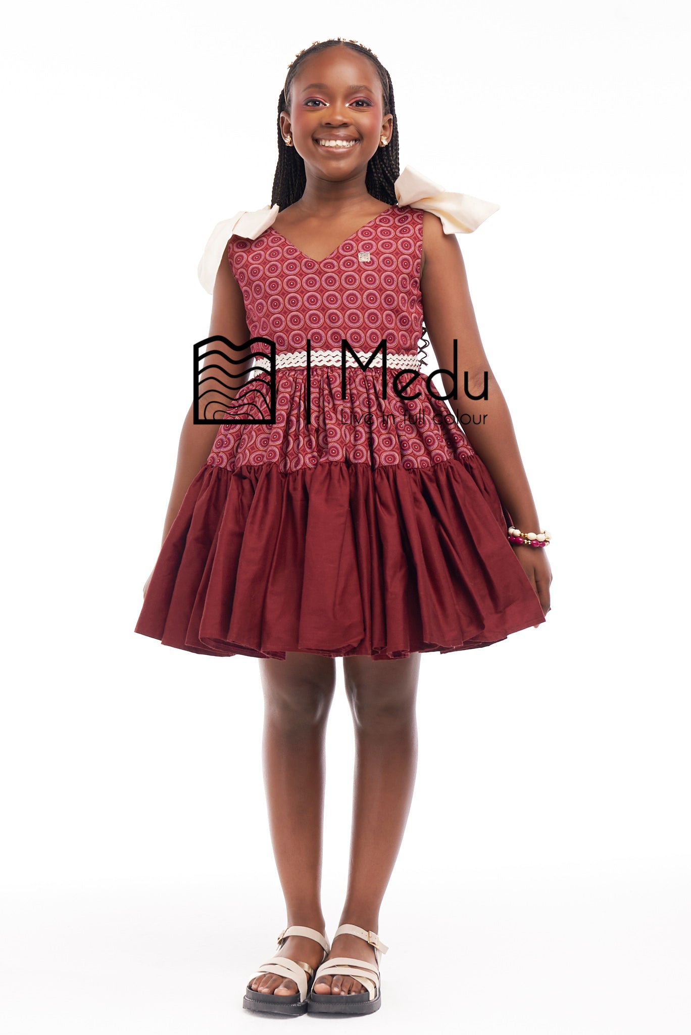 Kiddies Khumo Princess Dress Maroon