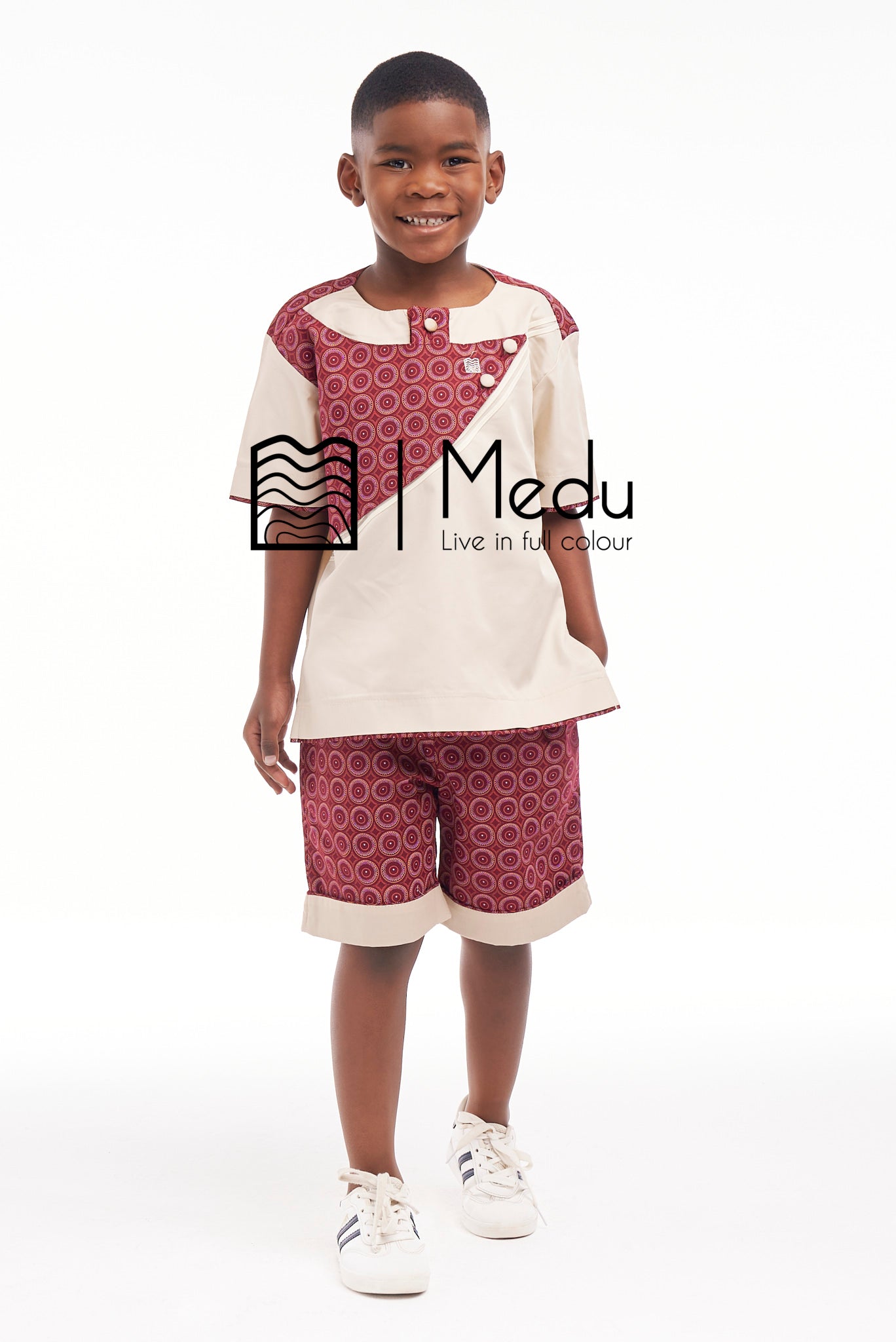 Kiddies Thabiso Shirt And Shorts Set Maroon