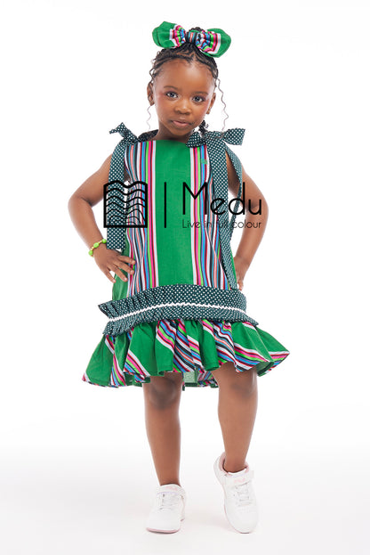 Kiddies Dakalo Yoke Dress Green