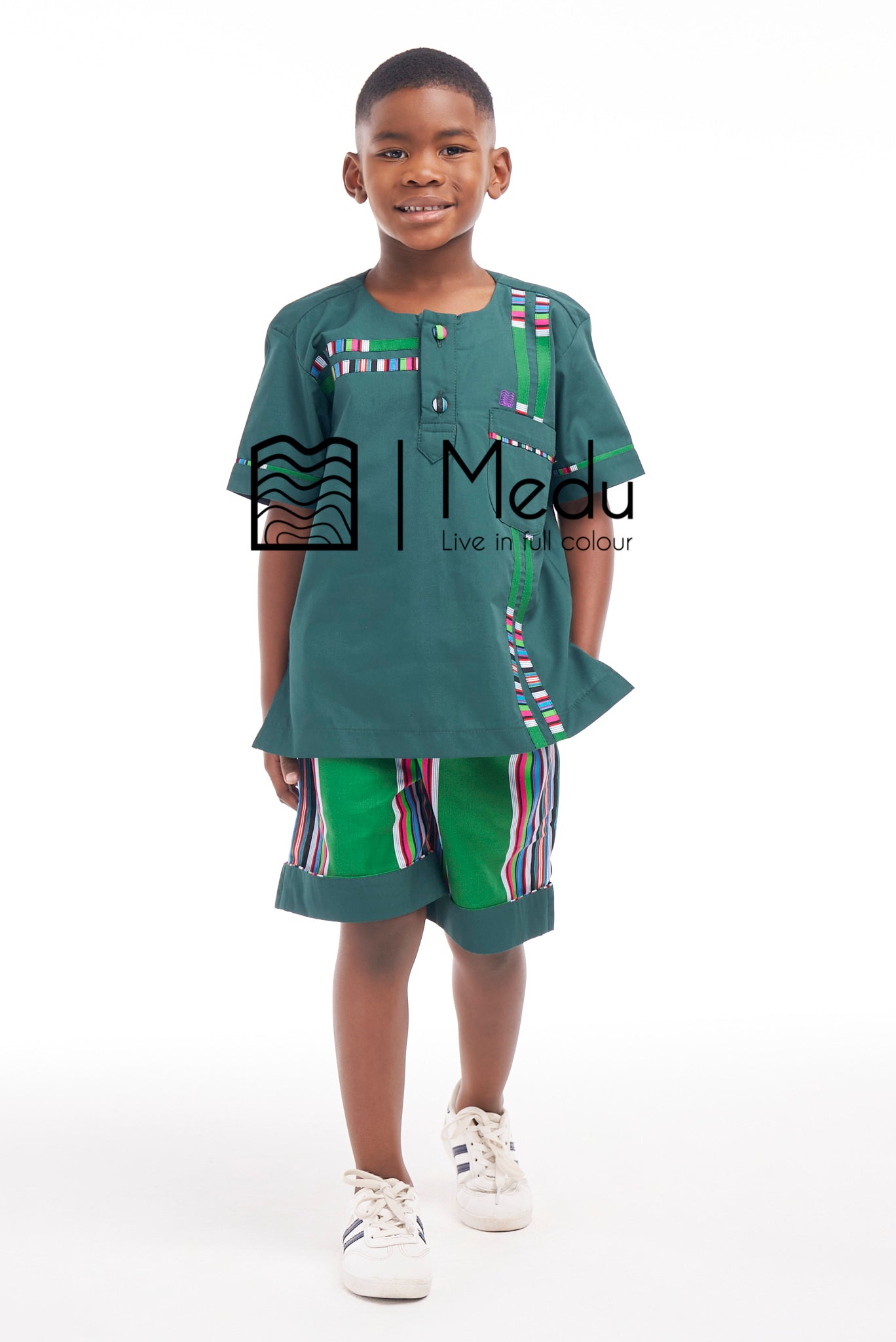 Kiddies Takalani Shirt And Shorts Set Green