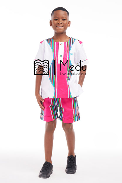 Kiddies Takalani Shirt And Shorts Set Pink