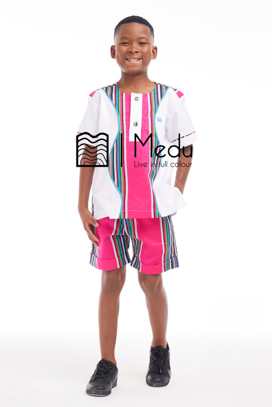 Kiddies Takalani Shirt And Shorts Set Pink