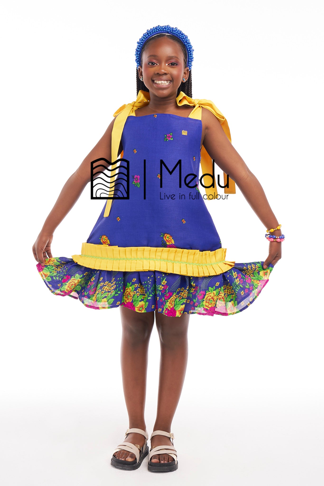 Kiddies Ntsakisi Yoke Dress Royal Blue