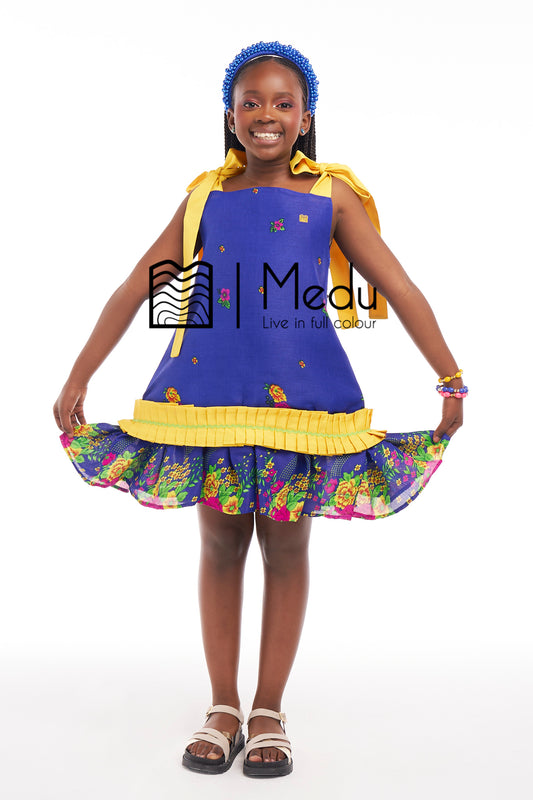 Kiddies Ntsakisi Yoke Dress Royal Blue