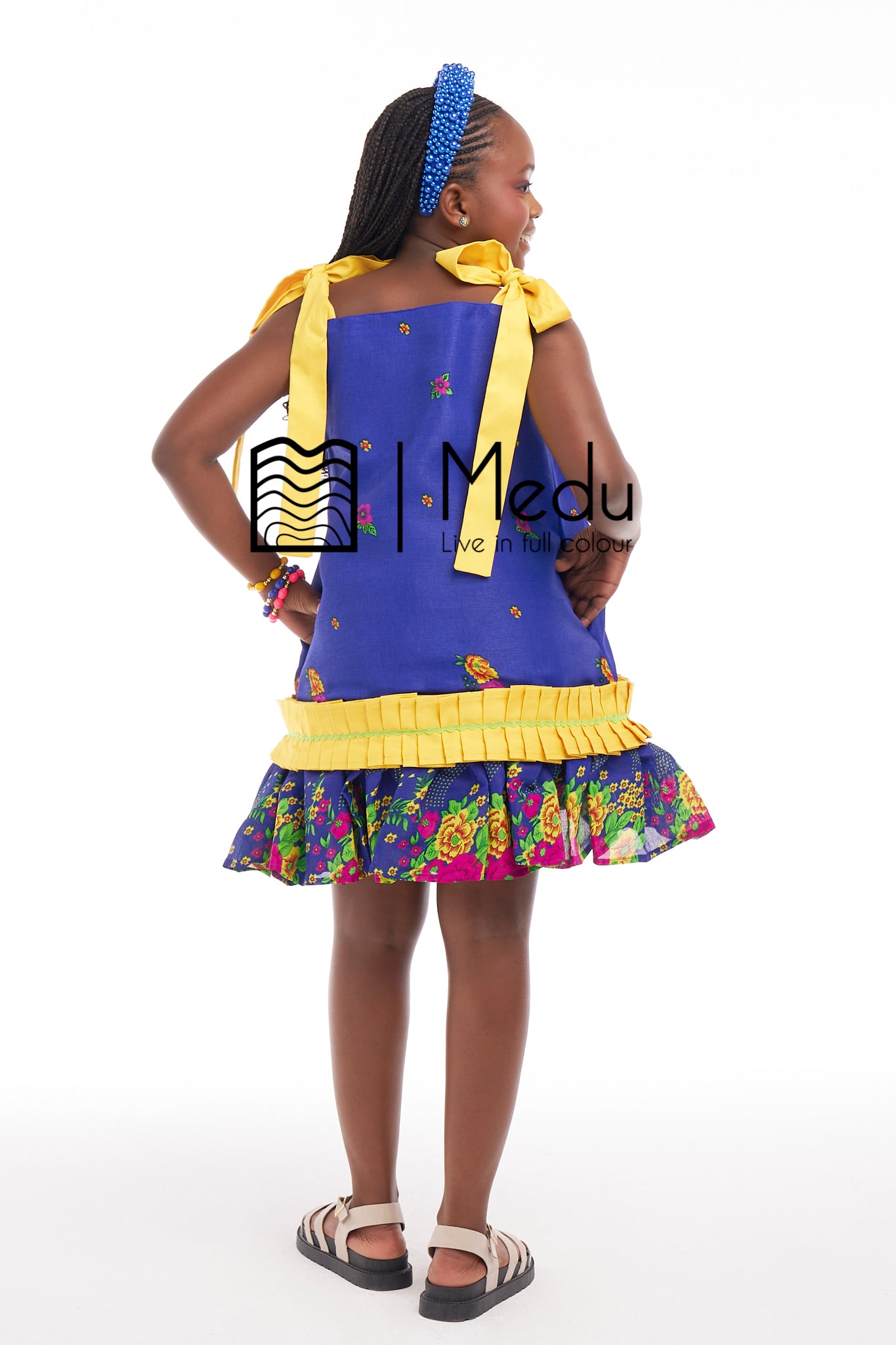 Kiddies Ntsakisi Yoke Dress Royal Blue