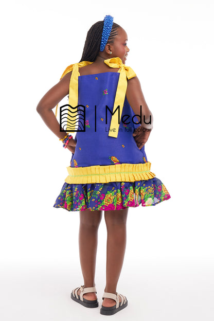 Kiddies Ntsakisi Yoke Dress Royal Blue