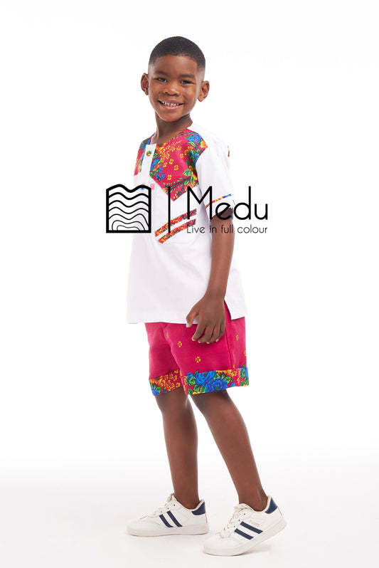 Kiddies Ntsako Shirt And Shorts Set Pink