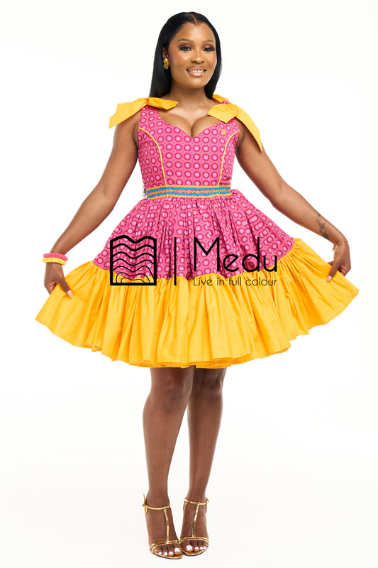 Mmakhumo Princess Dress Medu Pink