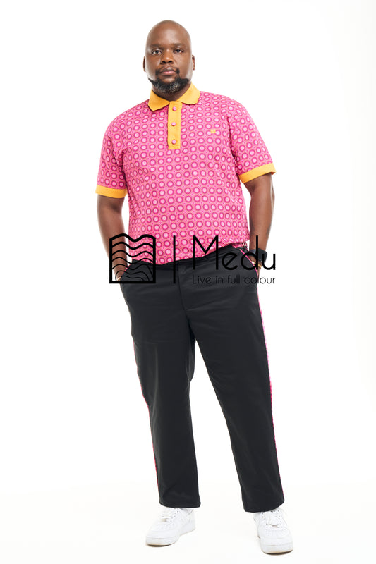 Lesiba Golf Shirt And Trousers Set Medu Pink