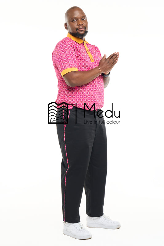 Lesiba Golf Shirt And Trousers Set Medu Pink