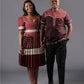 His & Hers: Mmashela Midi Maroon