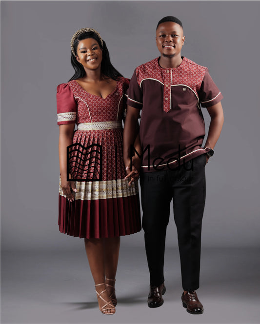 His & Hers: Mmashela Midi Maroon