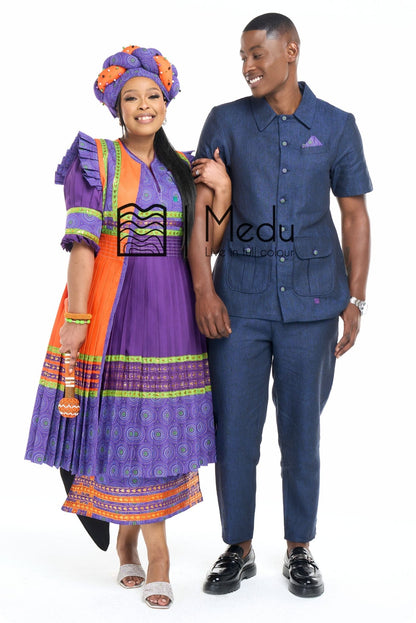 His & Hers: Modipadi Purple And Orange