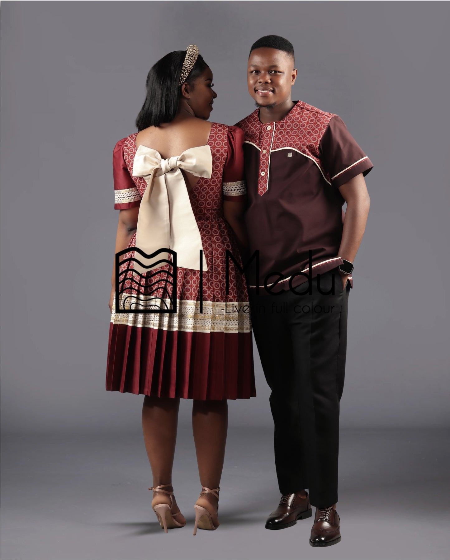 His & Hers: Mmashela Midi Maroon