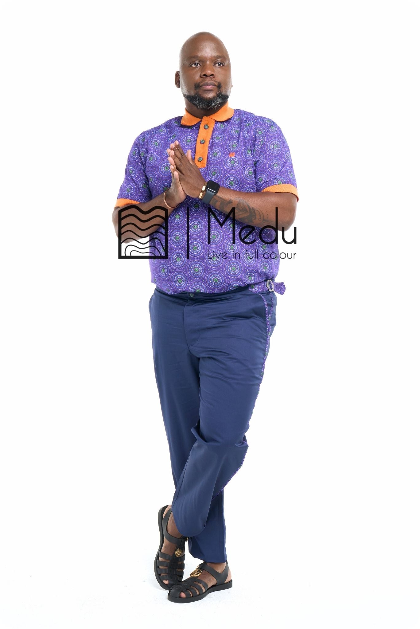 Lesiba Golf Shirt And Trousers Set Purple
