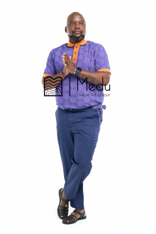 Lesiba Golf Shirt And Trousers Set Purple