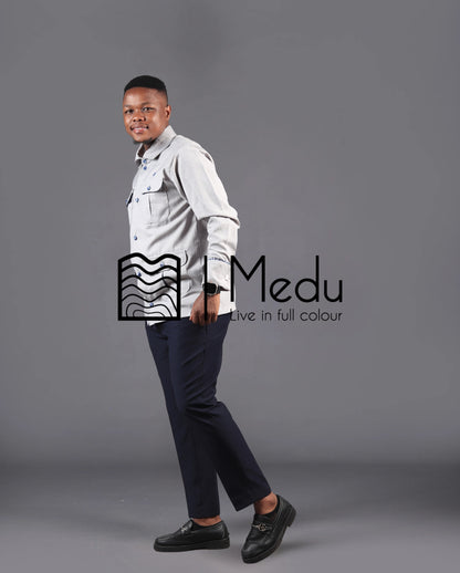 Kwena Luxe Safari Shirt in Grey