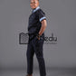 Kwena Bespoke Safari Shirt in Blue Print