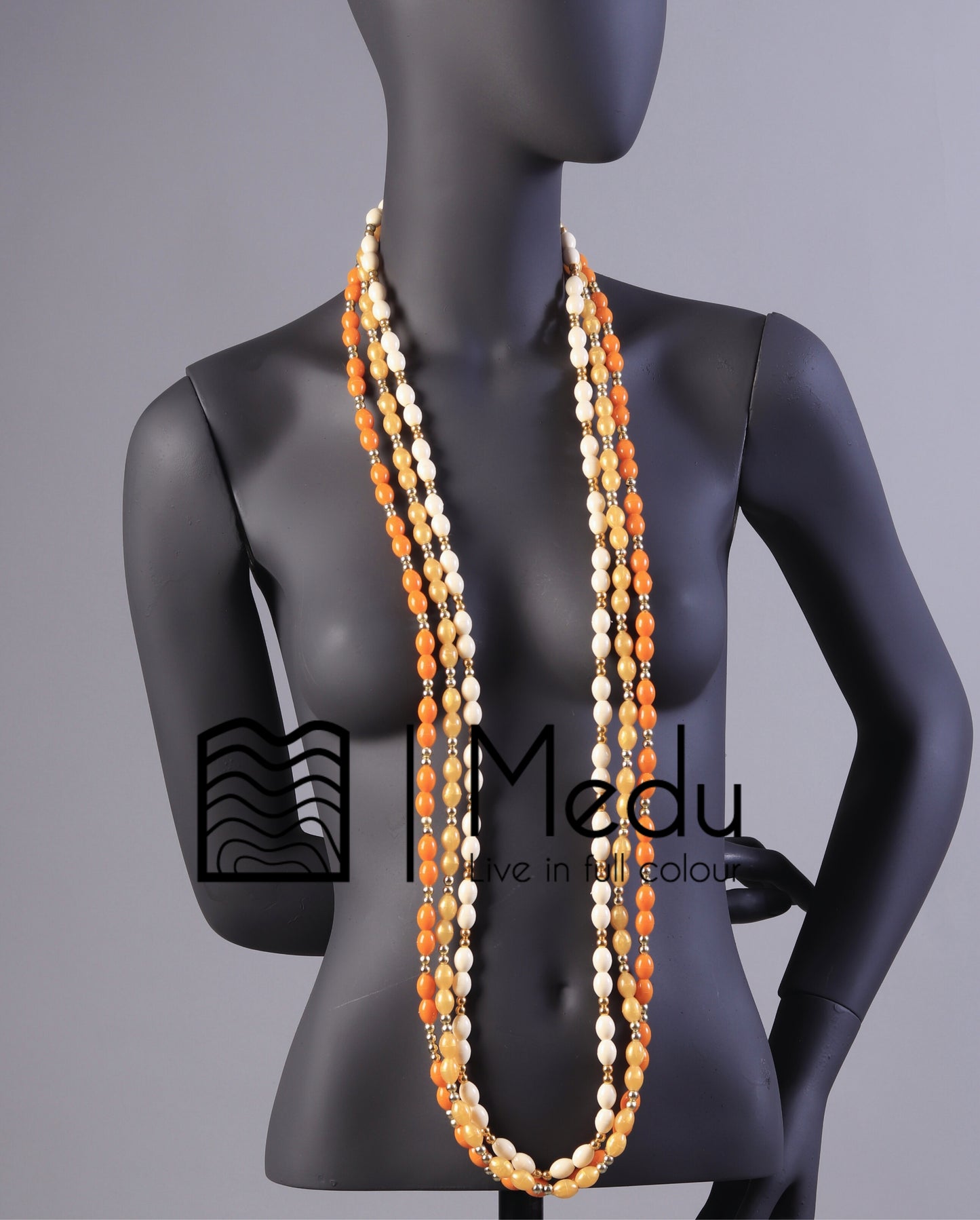 Single line Beads Orange