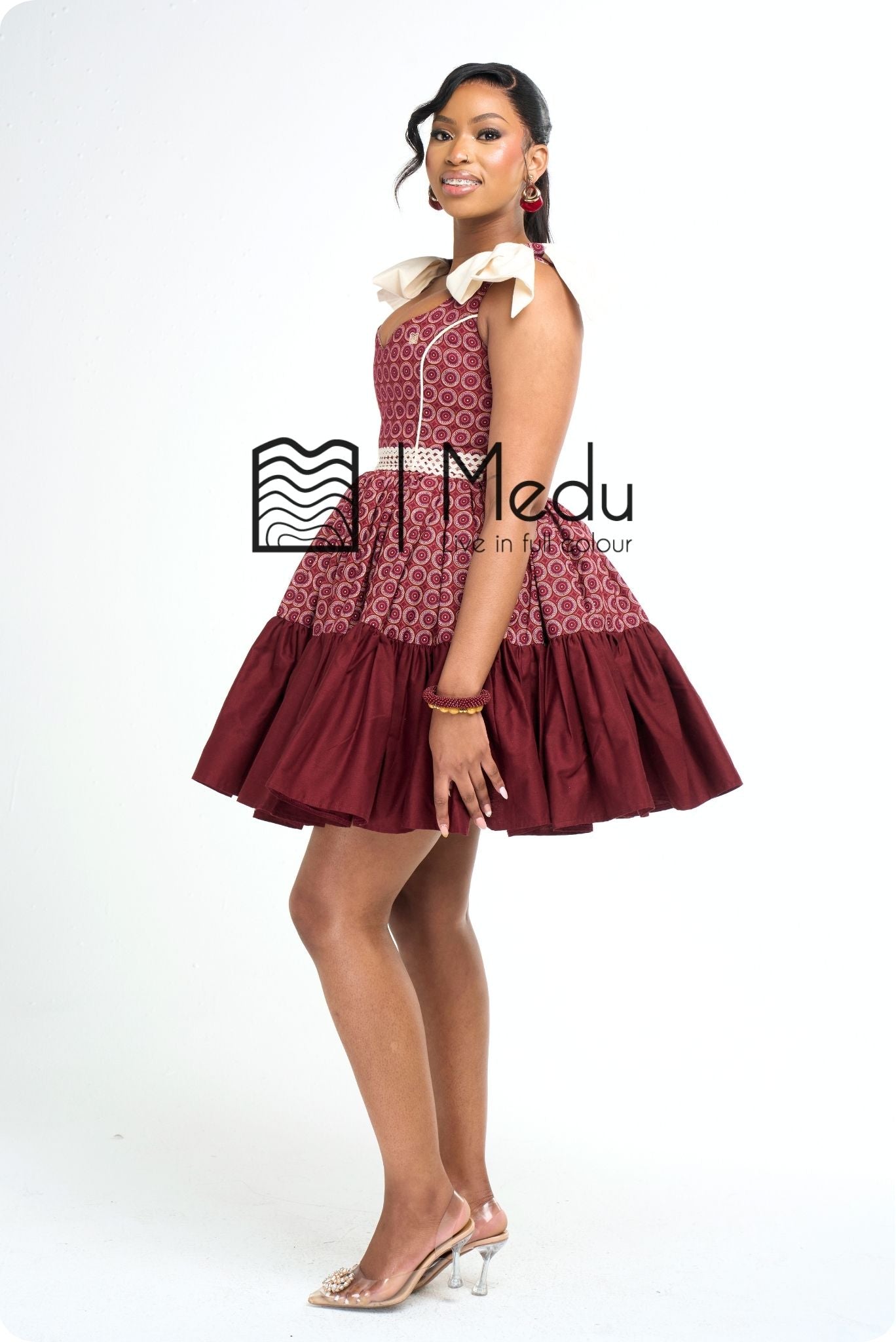 Mmakhumo Princess Dress Maroon
