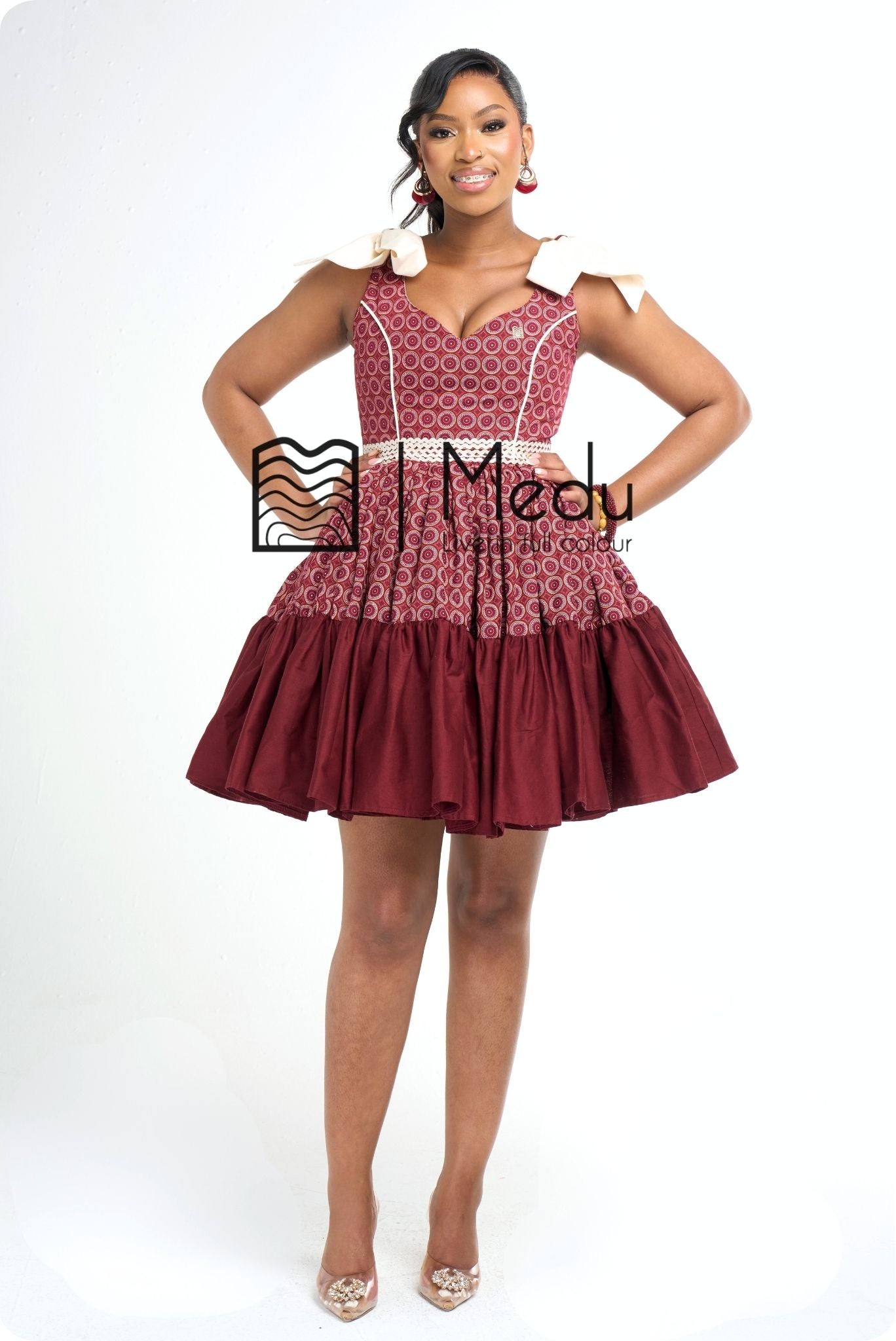 Mmakhumo Princess Dress Maroon