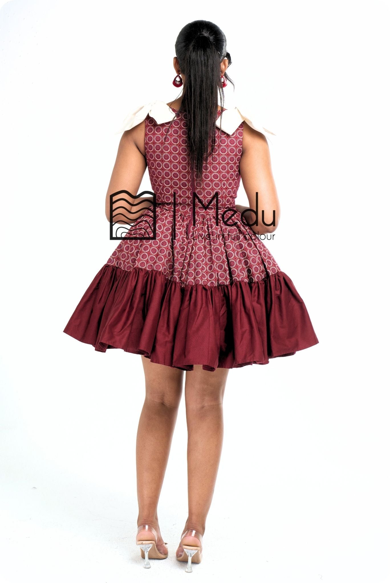 Mmakhumo Princess Dress Maroon