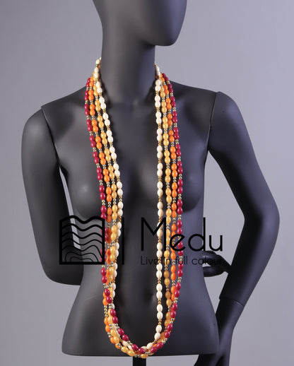 Single line Beads Orange