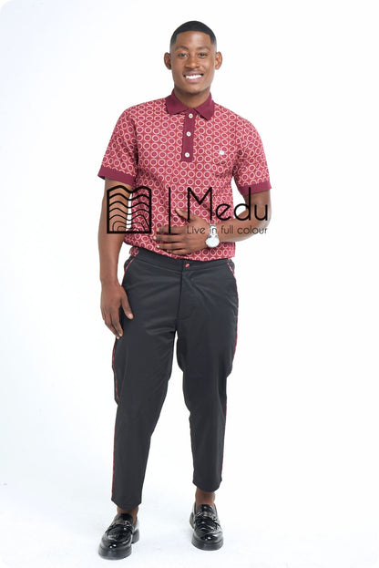 Lesiba Golf Shirt Maroon