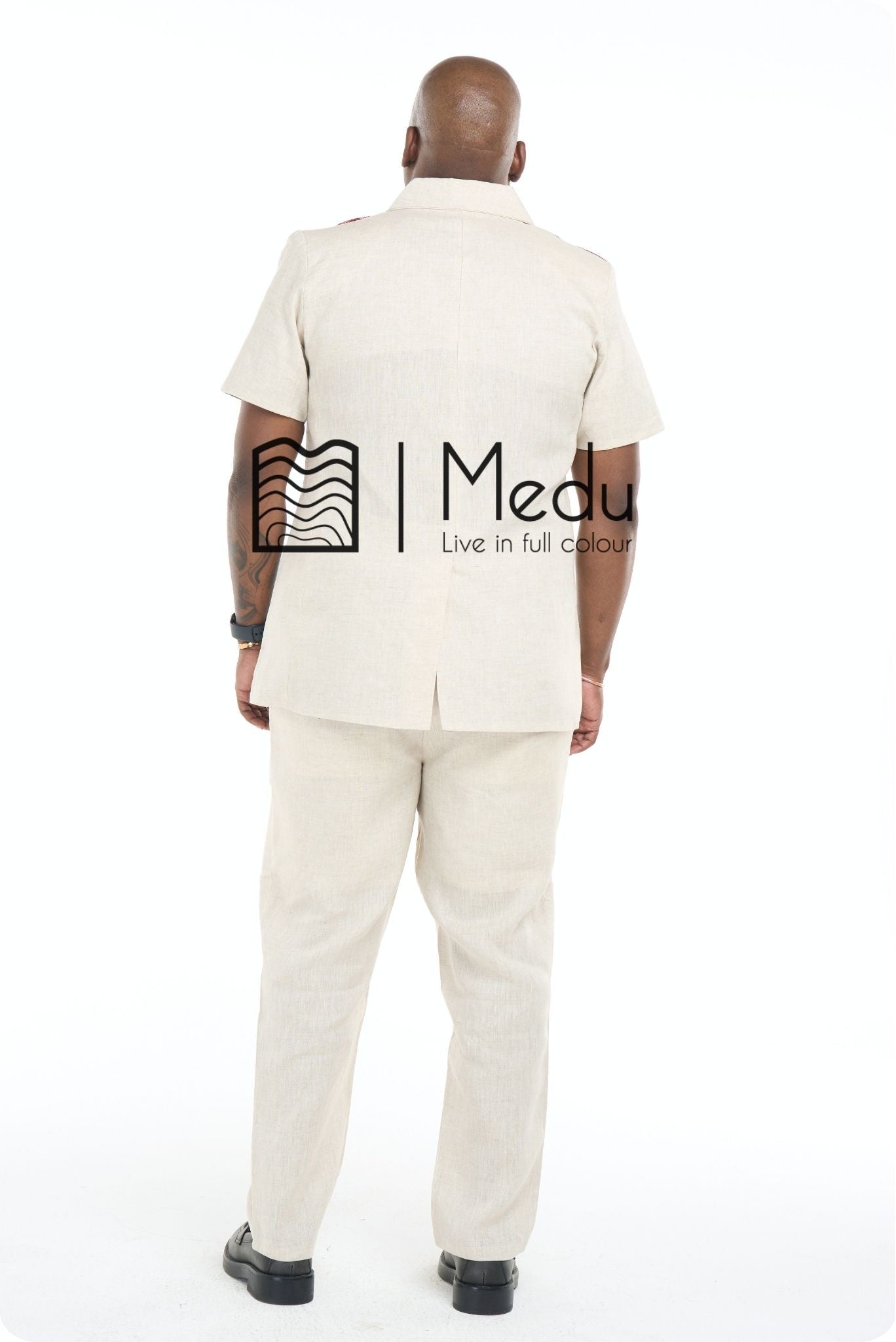 Peba Bespoke Linen Tailored Set Beige