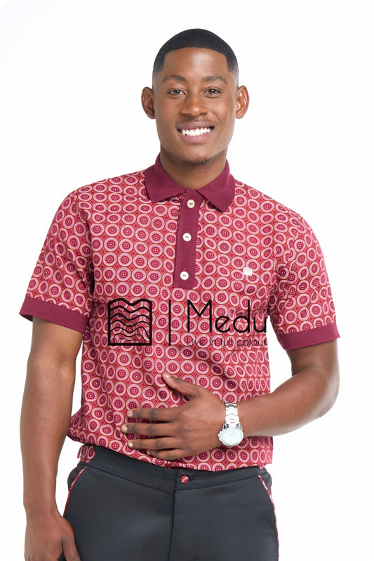 Lesiba Golf Shirt Maroon