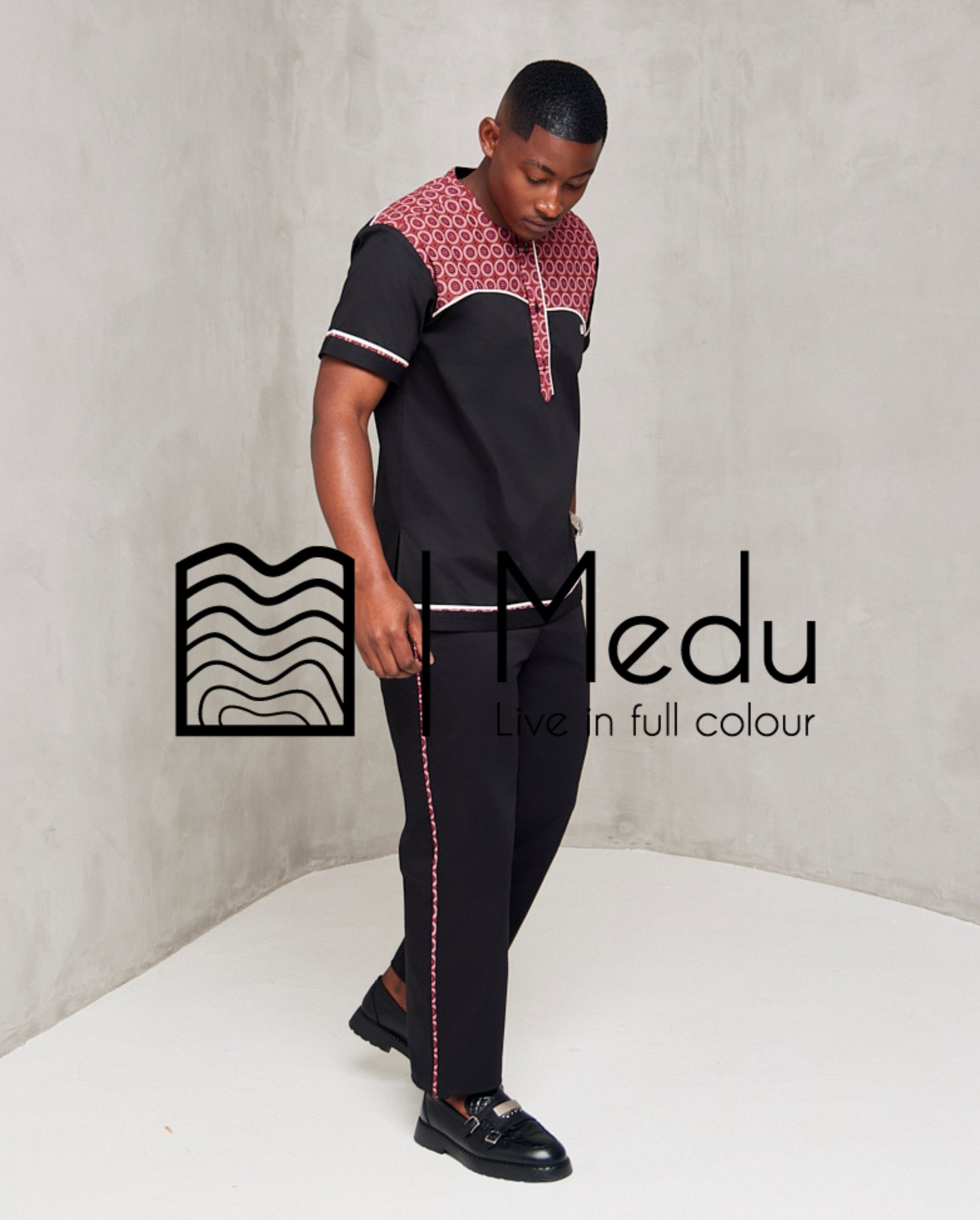 Noko Front Panel Shirt Black