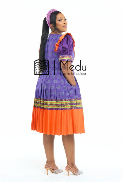 Boledi Pleated Dress Purple