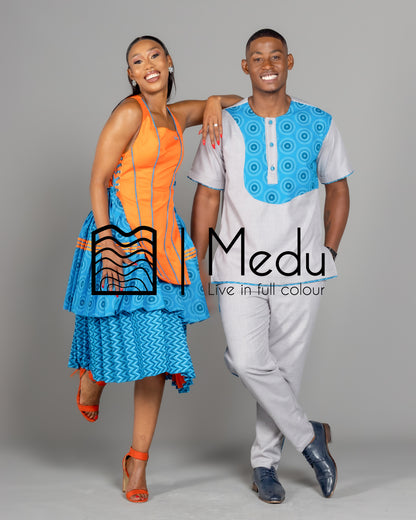 His & Hers: Motheo Bespoke Set Orange