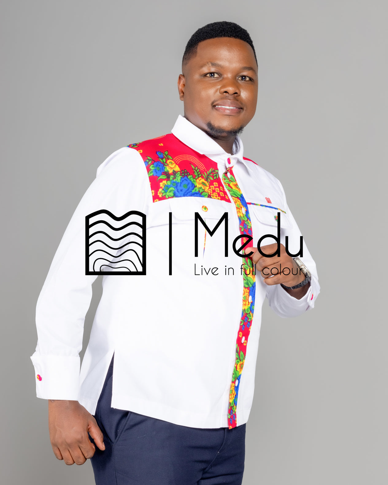 Fumani Shirt White with Ruby Pink