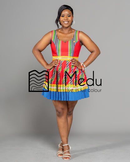 Mufunwa Giant Bow Mini Dress Red